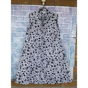 ZURI Kenya Just One Dress in indigo wax print Cotton Button Down Shirtdress XS